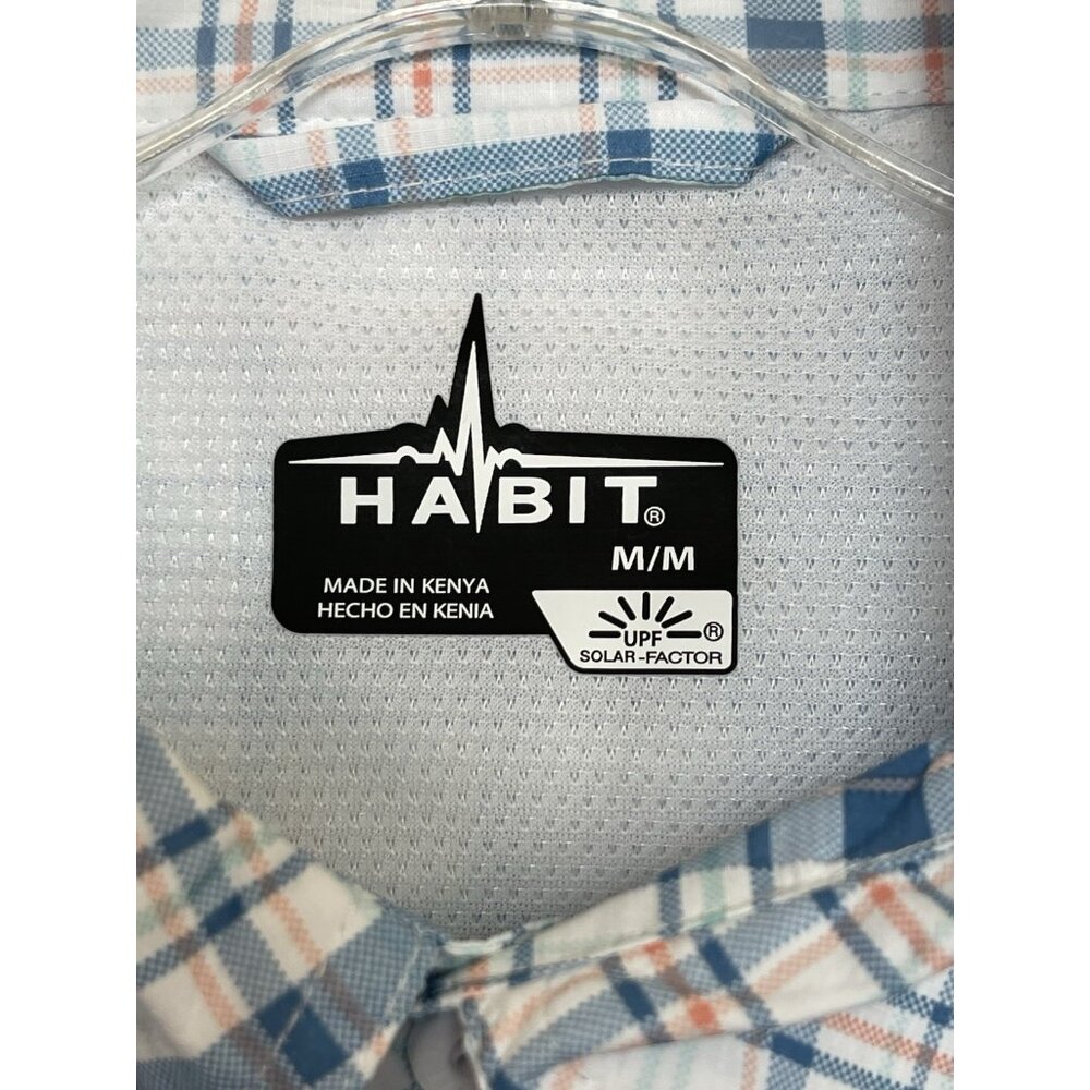 Habit Fishing Outdoor Vented Button Shirt Mesh ‎ Mens Size Medium Fishing Plaid - Picture 4 of 8